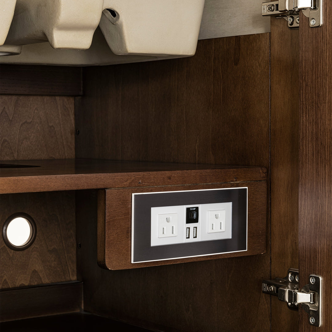Amberly 36" Single Vanity Cabinet, Mid-Century Walnut
