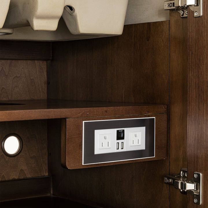 Amberly 36" Single Vanity Cabinet, Mid-Century Walnut