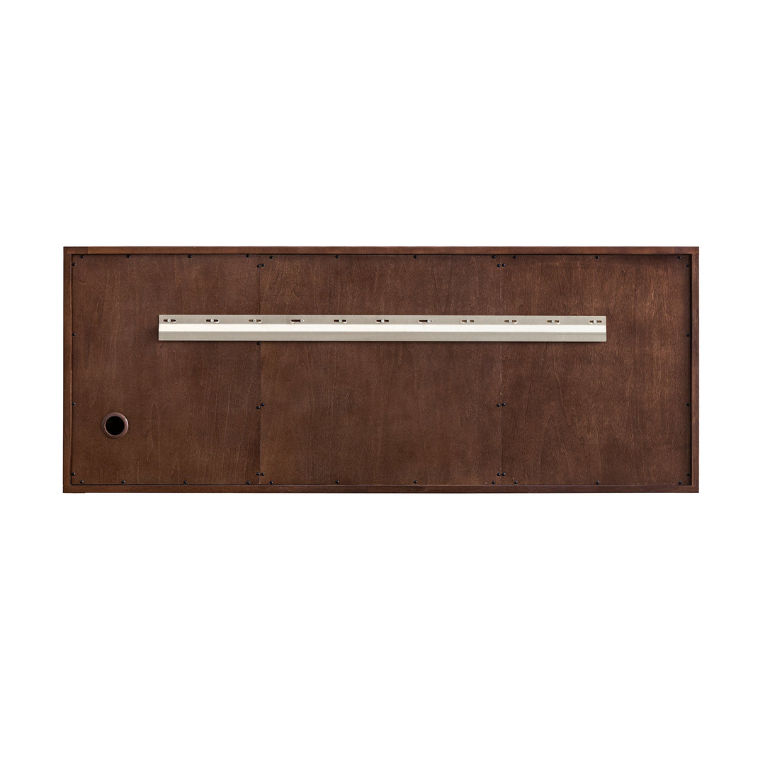 Amberly 60" Double Vanity Cabinet, Mid-Century Walnut