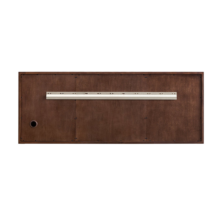 Amberly 60" Double Vanity Cabinet, Mid-Century Walnut