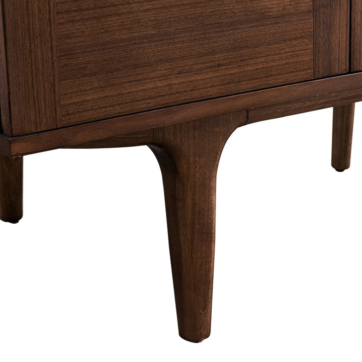 Amberly 60" Double Vanity Cabinet, Mid-Century Walnut