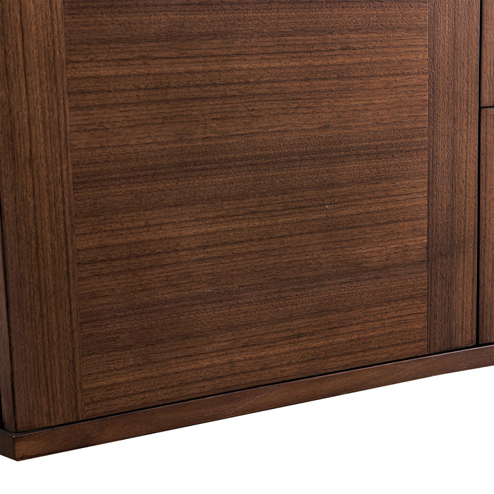Amberly 72" Double Vanity Cabinet, Mid-Century Walnut