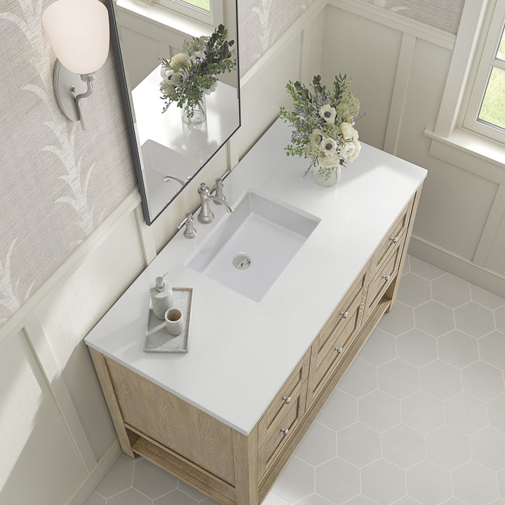 Breckenridge 48" Single Vanity, Whitewashed Oak