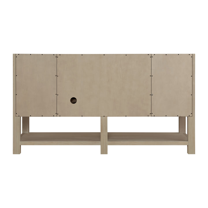 Breckenridge 60" Single Vanity, Whitewashed Oak