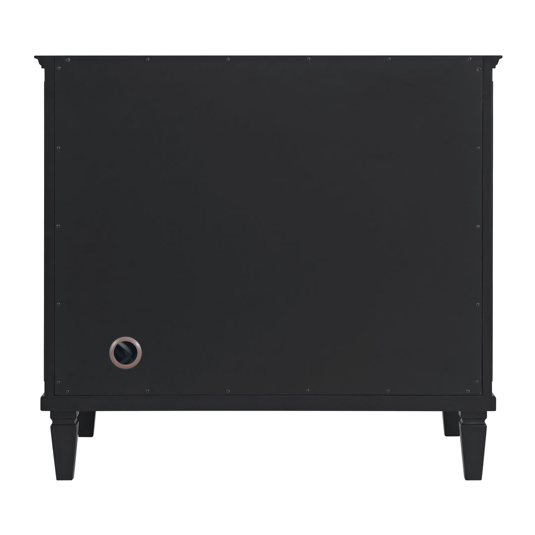 Lorelai 36" Single Vanity, Black Onyx w/ 3 CM Parisien Bleu Silestone Top