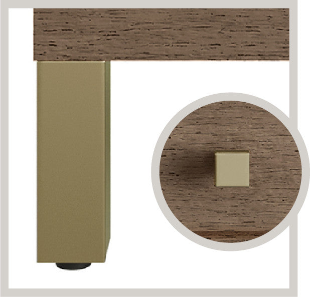 Part: Chicago Knobs and Legs Set for V30" and V36" in Champagne Brass