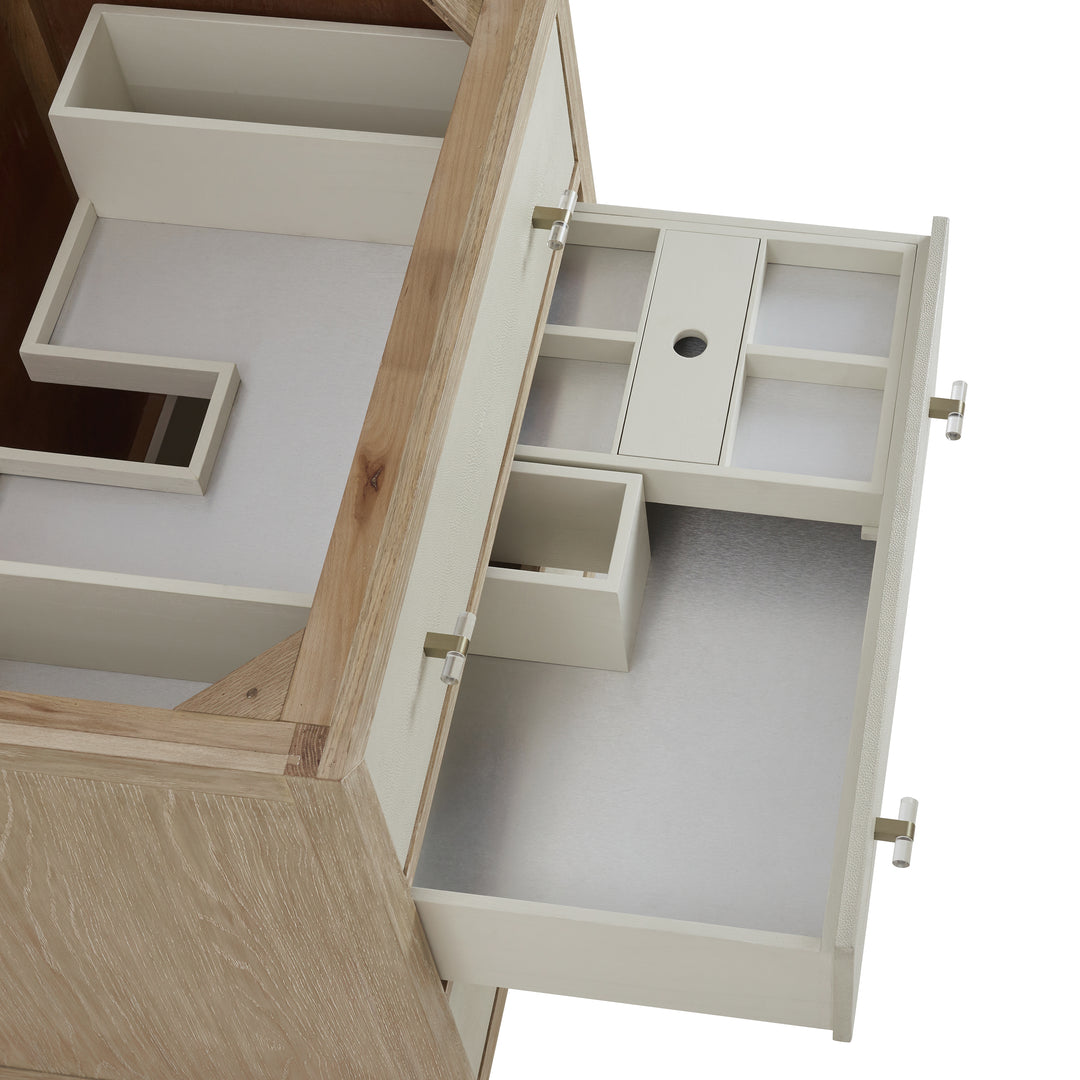 Celeste 36" Single Vanity, Sunwashed Oak with Embossed Shagreen