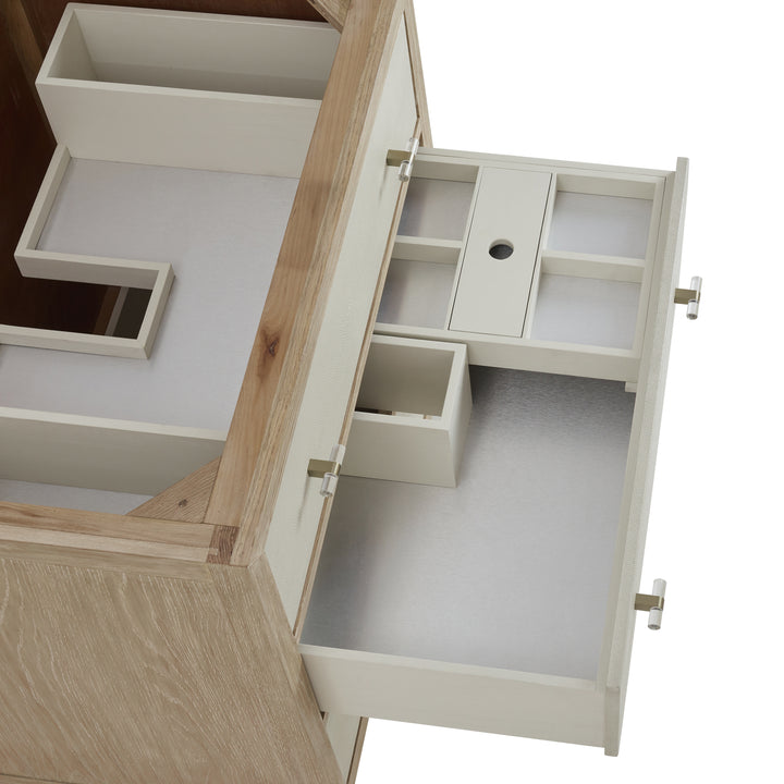 Celeste 36" Single Vanity, Sunwashed Oak with Embossed Shagreen w/ 3 CM White Zeus Silestone Top