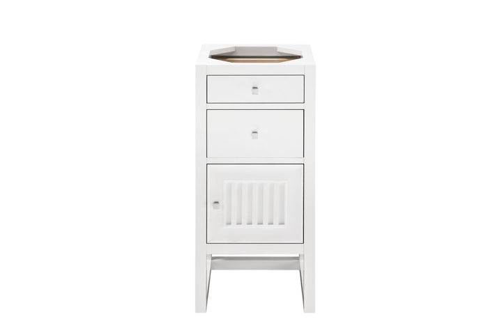 Athens 15" Base Cabinet Only w/ Drawers and Right Door, Glossy White