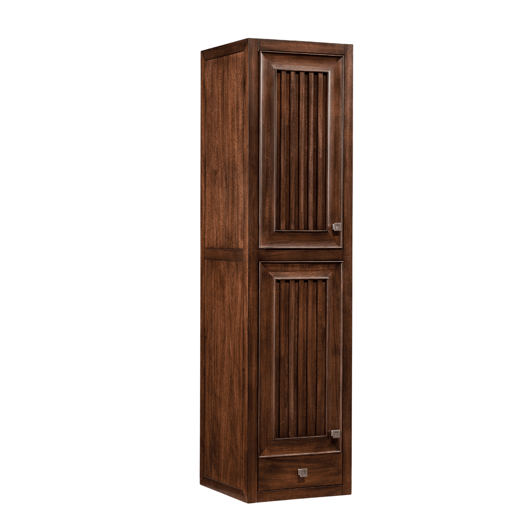 Athens 15" Tower Hutch - Left, Mid Century Acacia