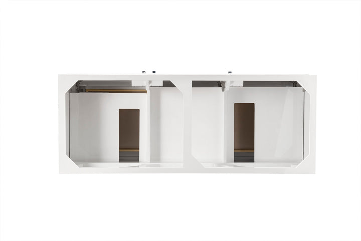 Athens 60" Double Vanity Cabinet, Glossy White