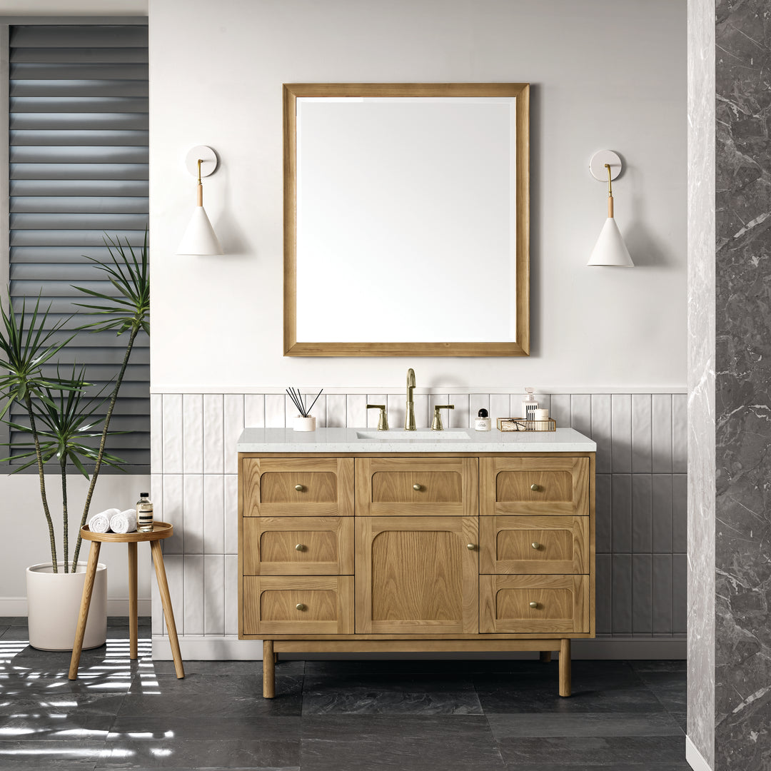 Laurent 48" Single Vanity, Light Natural Oak w/ 3 CM Lime Delight Top
