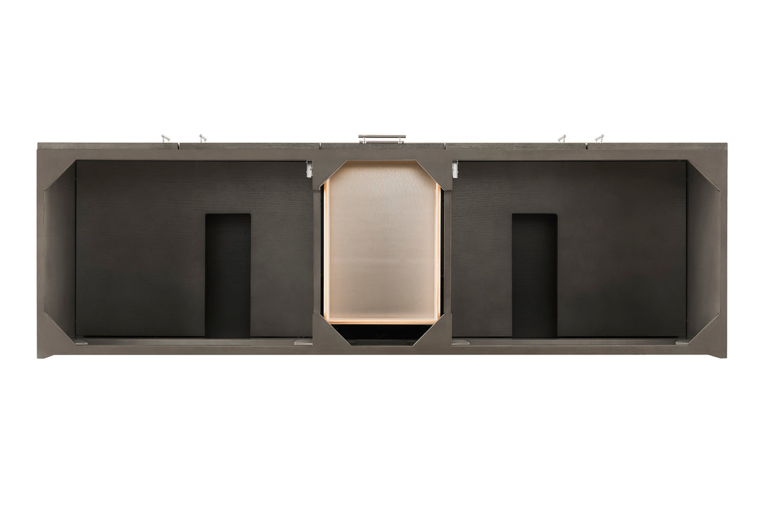 Metropolitan 72" Double Vanity Cabinet, Silver Oak