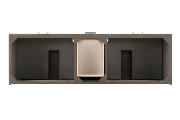 Metropolitan 72" Double Vanity Cabinet, Silver Oak