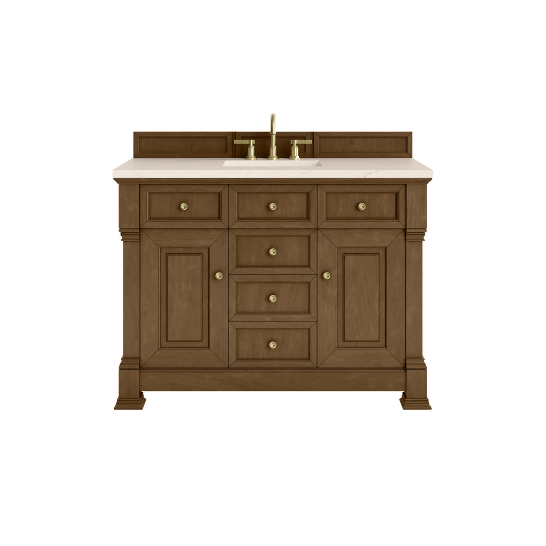 Brookfield 48" Single Vanity, Honey Oak w/ 3 CM Eternal Marfil Silestone® Top
