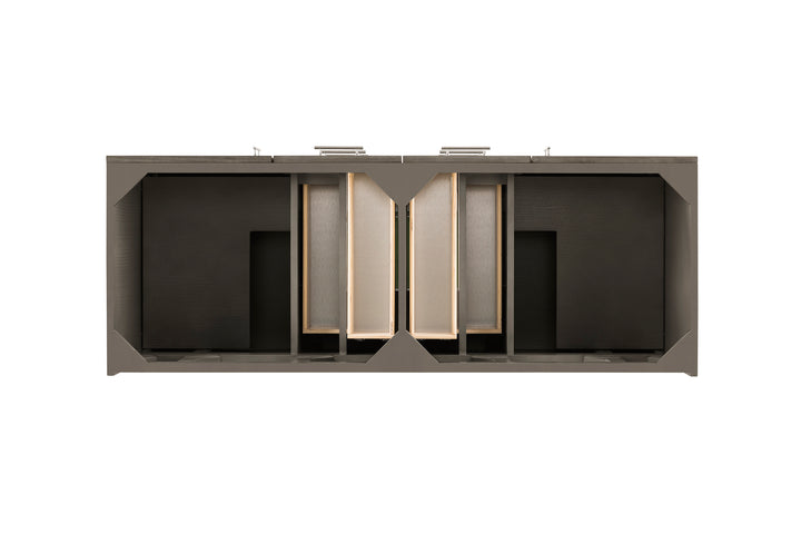 Metropolitan 60" Double Vanity Cabinet, Silver Oak