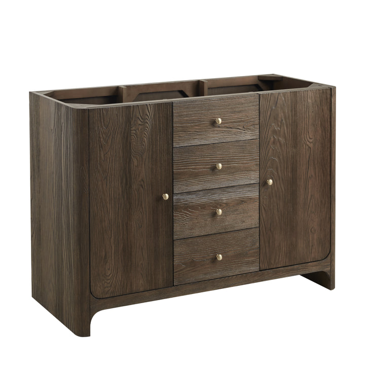 Gracyn 48" Single Vanity, Sable, w/ 3 CM White Zeus Quartz Top