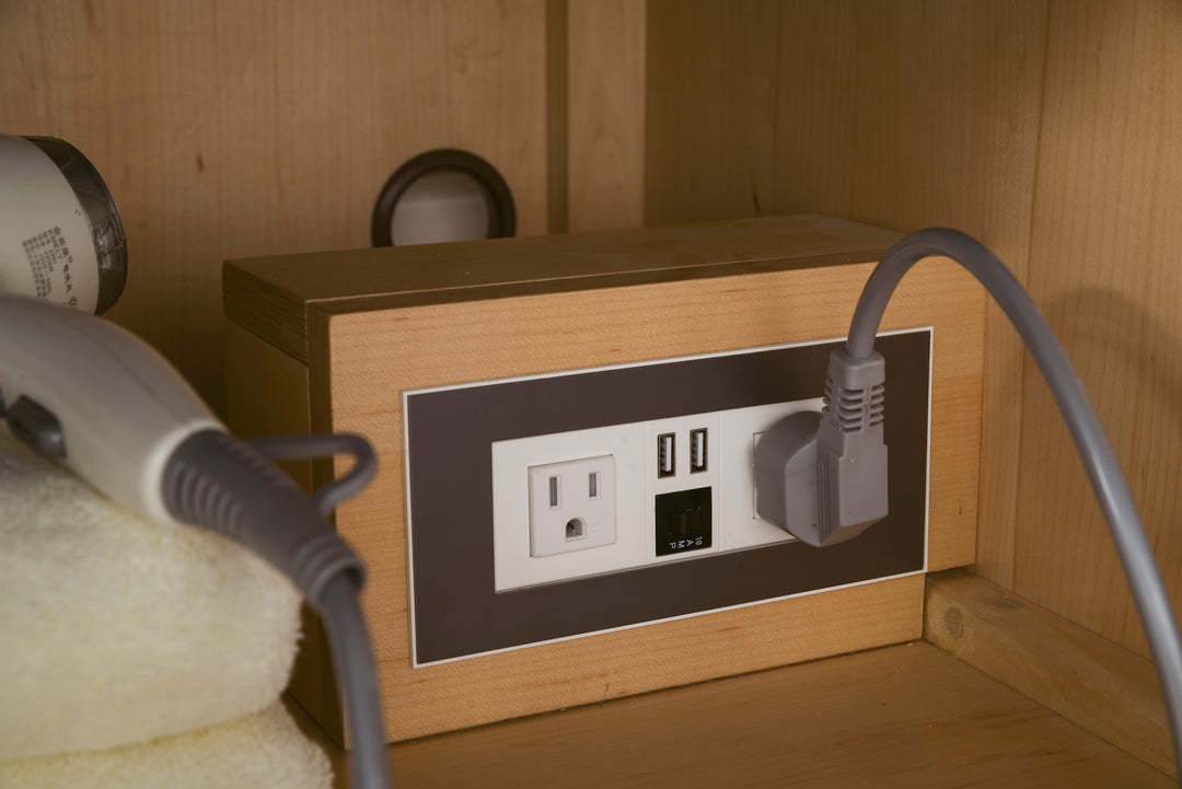 Columbia 72" Double Wall Mount Vanity, Ash Gray, Brushed Nickel w/ Glossy White Composite Stone Top