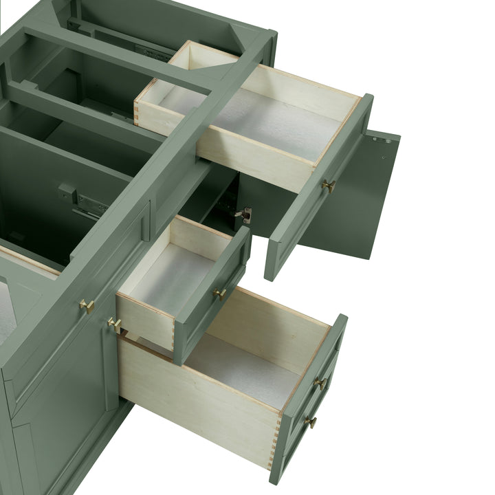 Chicago 48" Single Vanity, Smokey Celadon, w/ 3 CM Ethereal Noctis Silestone® Top