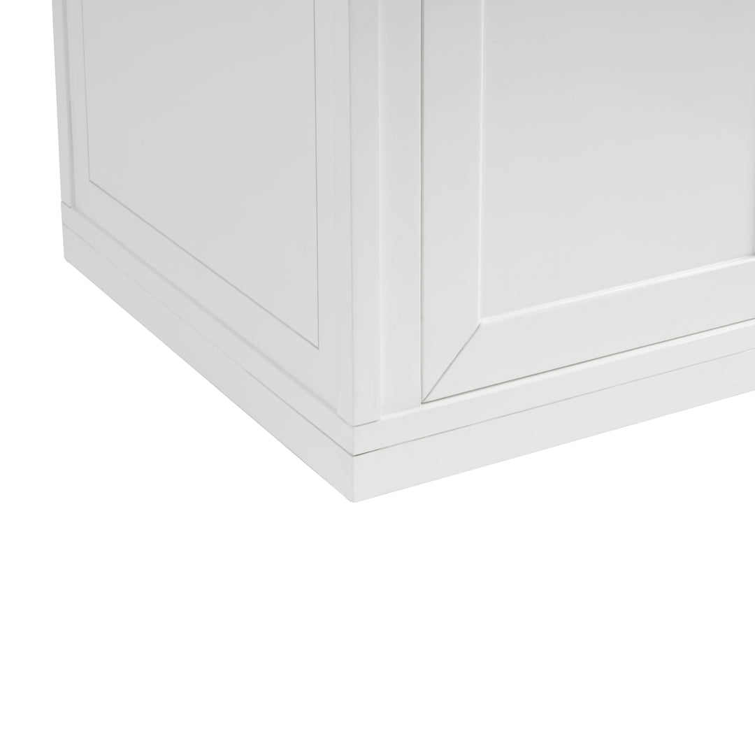 Chicago 30" Single Vanity, Glossy White, w/ 3 CM White Zeus Silestone® Top