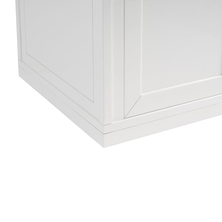 Chicago 30" Single Vanity, Glossy White, w/ Single Hole 3CM White Zeus Silestone® Top & Backsplash