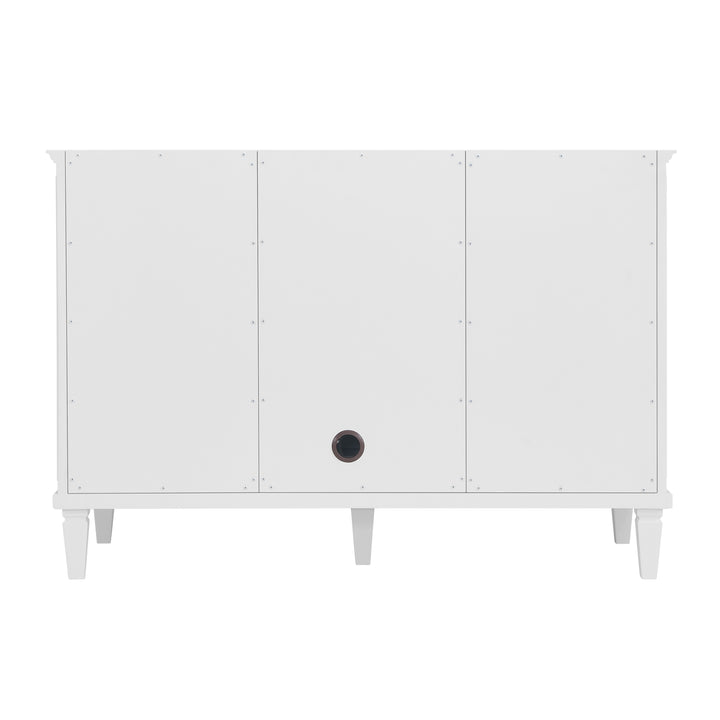 Lorelai 48" Single Vanity, Bright White w/ 3 CM White Zeus Silestone Top