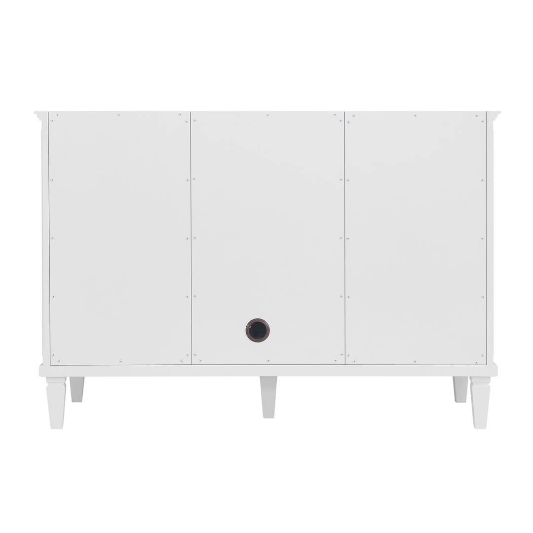 Lorelai 48" Single Vanity, Bright White w/ 3 CM Eternal Marfil Silestone Top