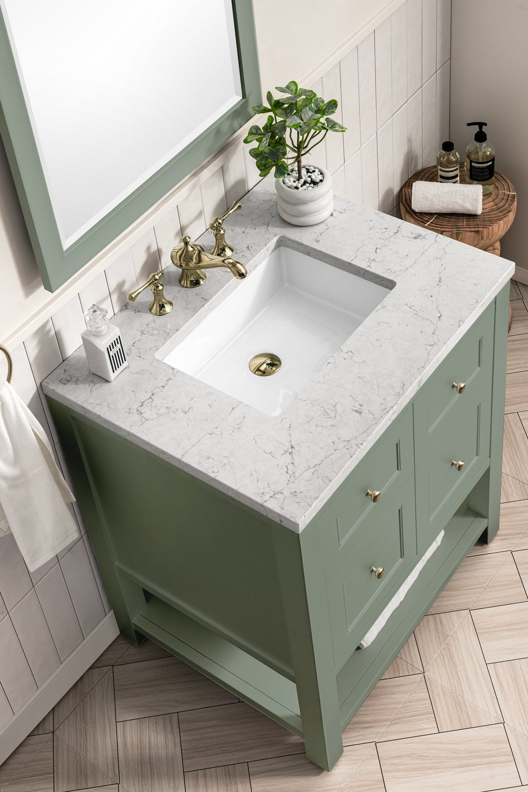 Breckenridge 30" Single Vanity Cabinet, Smokey Celadon