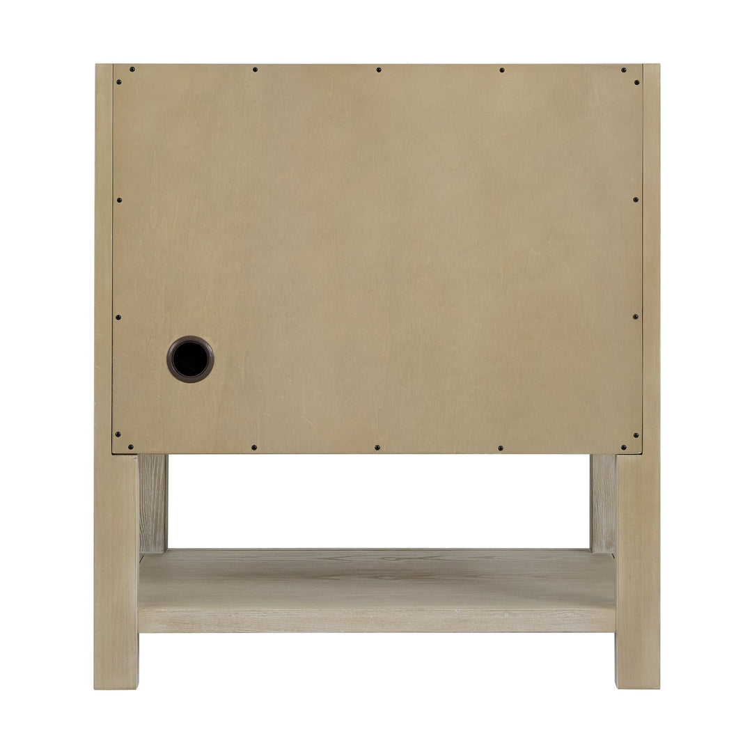Breckenridge 30" Single Vanity, Whitewashed Oak w/ 3 CM Carrara White Marble Top
