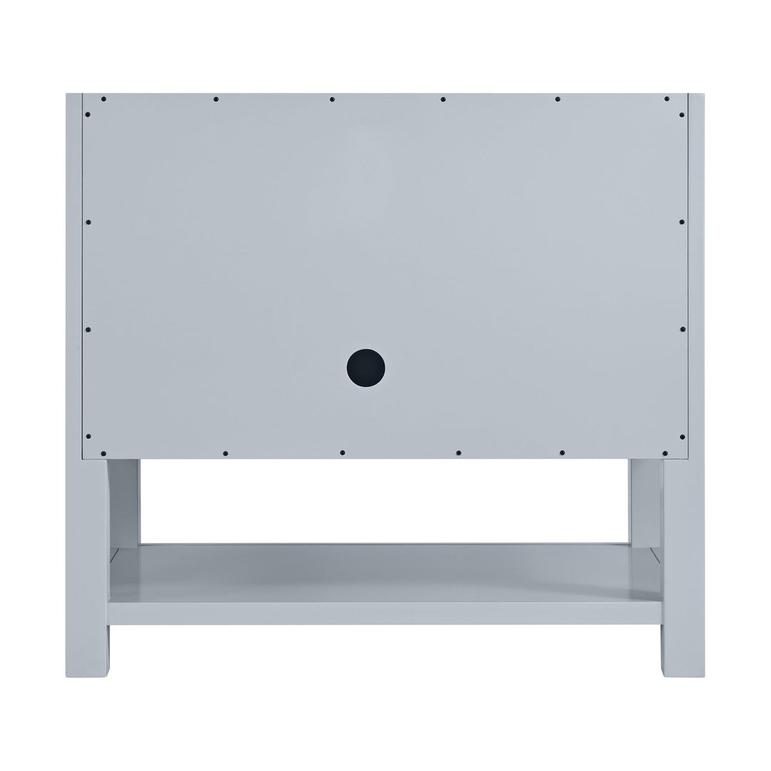 Breckenridge 36" Single Vanity, Serenity Blue, w/ 3 CM Arctic Fall Solid Surface Top
