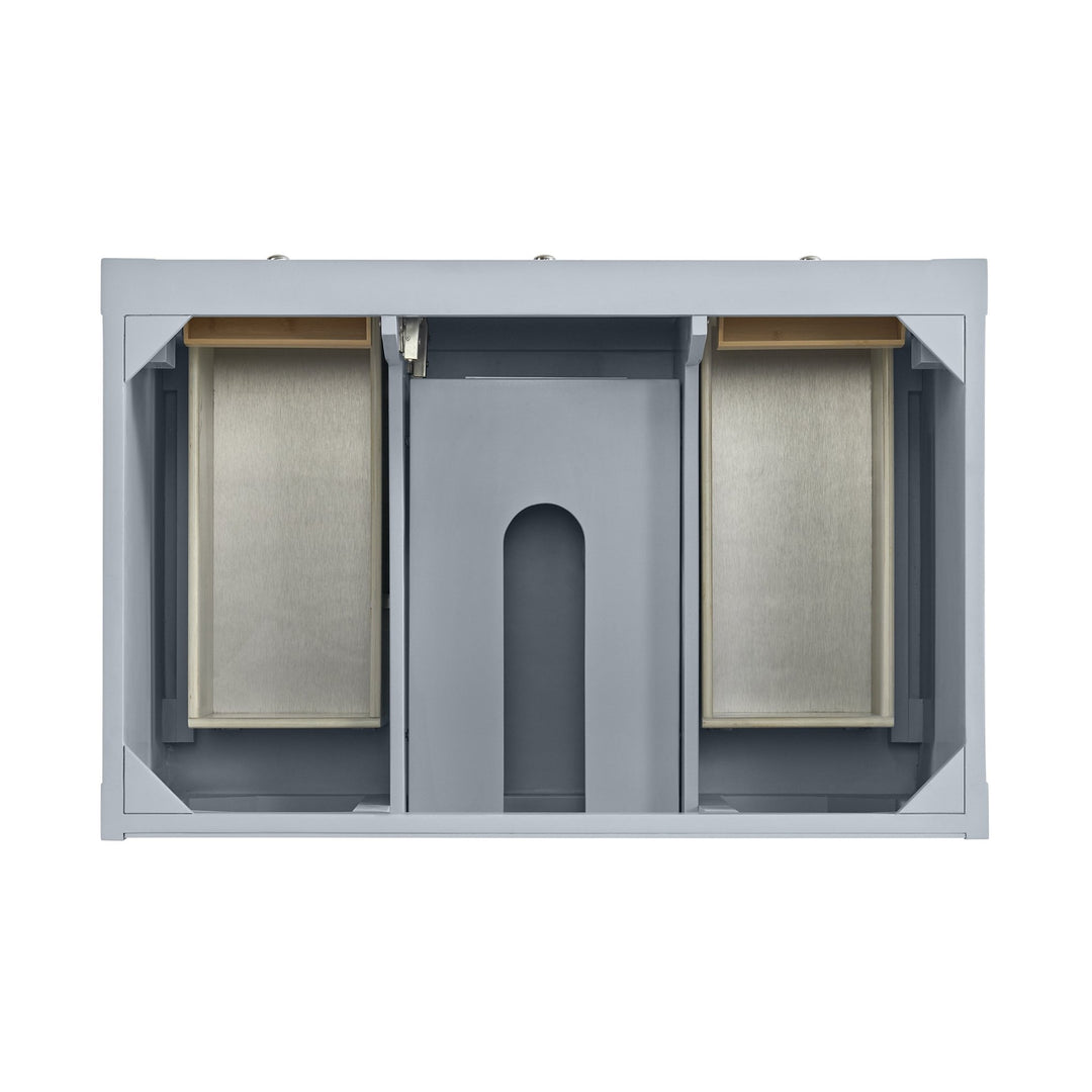 Breckenridge 36" Single Vanity, Serenity Blue, w/ 3 CM Arctic Fall Solid Surface Top