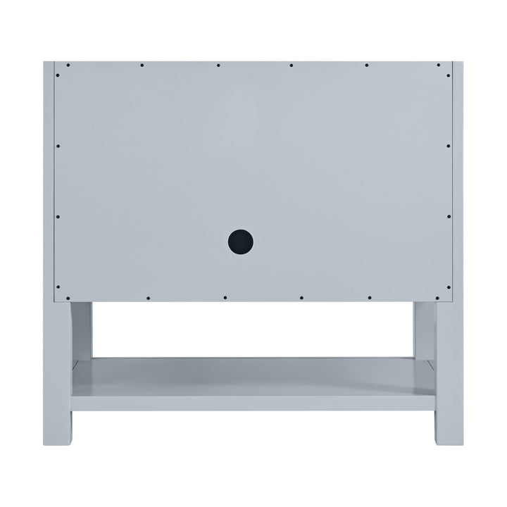 Breckenridge 36" Single Vanity, Serenity Blue, w/ 3 CM Victorian Silver Quartz Top
