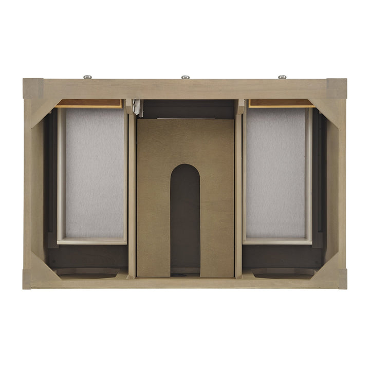 Breckenridge 36" Single Vanity, Whitewashed Oak w/ 3 CM Carrara White Marble Top