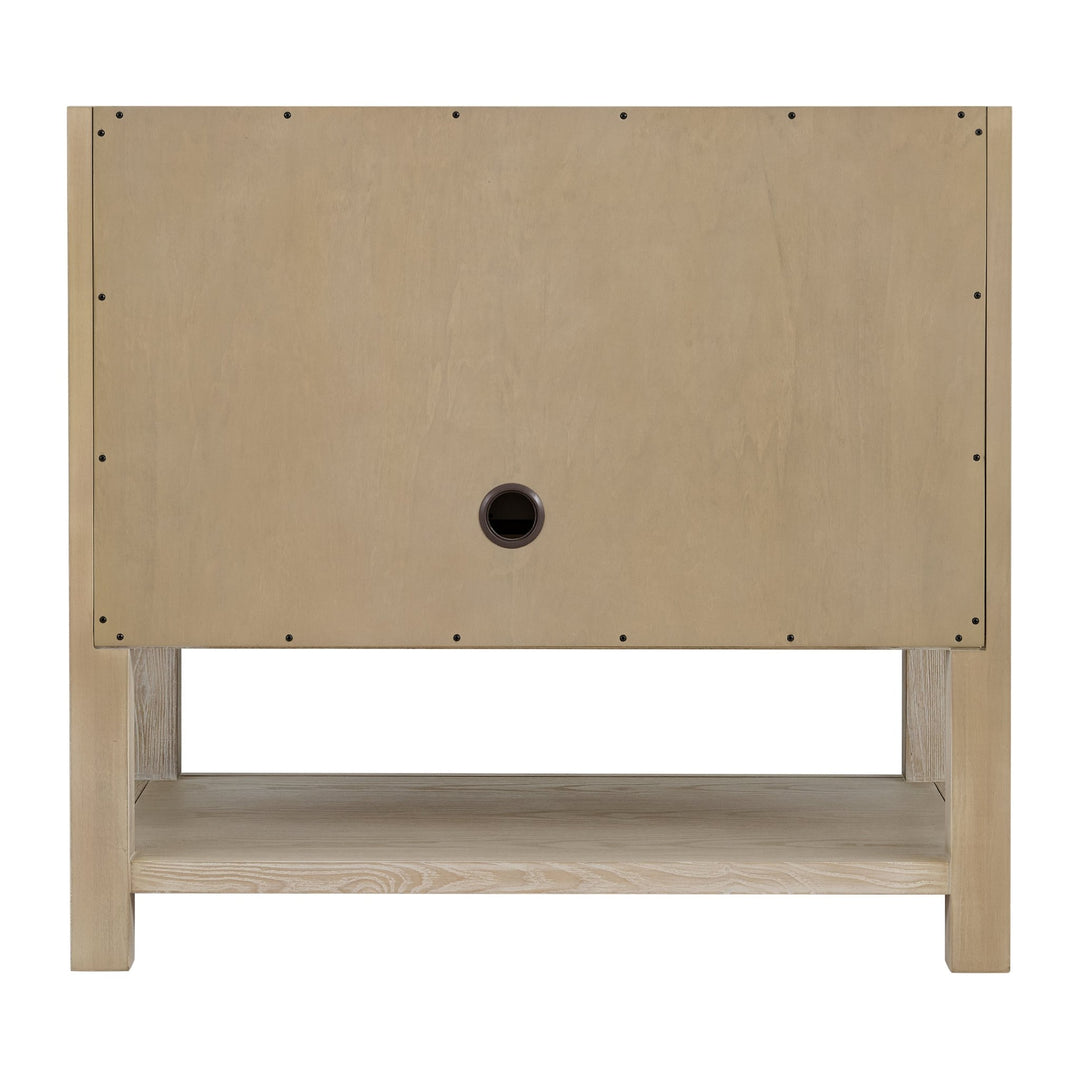 Breckenridge 36" Single Vanity, Whitewashed Oak w/ 3 CM Lime Delight Silestone Top