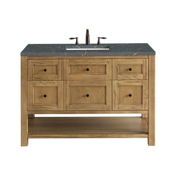 Breckenridge 48" Single Vanity, Light Natural Oak w/ 3 CM Parisien Bleu Top w/FreePower Wireless Charger