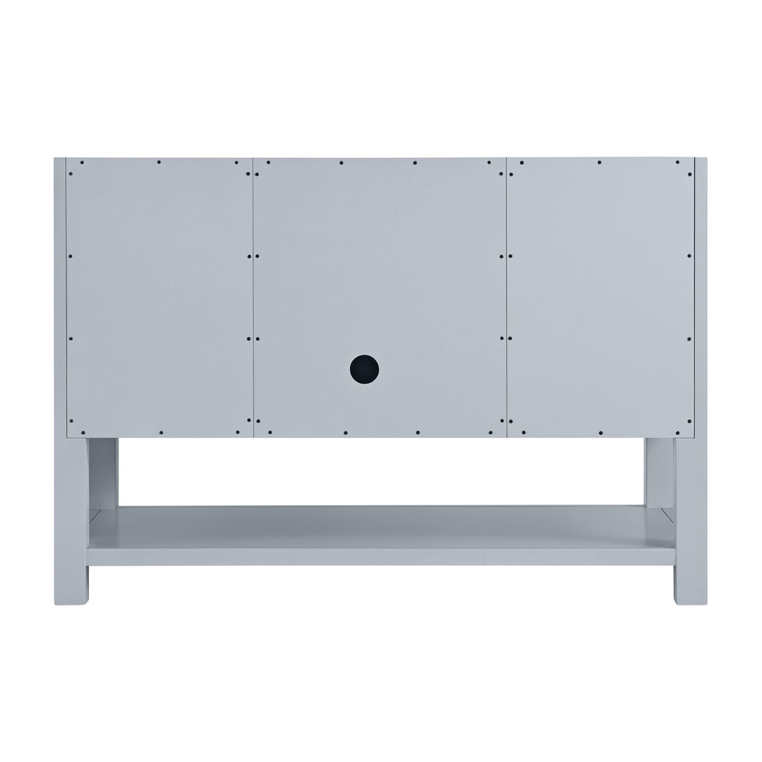 Breckenridge 48" Single Vanity, Serenity Blue, w/ 3 CM Victorian Silver Quartz Top