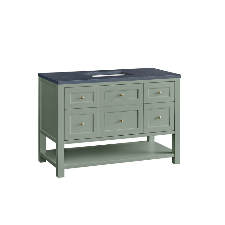 Breckenridge 48" Single Vanity, Smokey Celadon w/ 3 CM Charcoal Soapstone Top