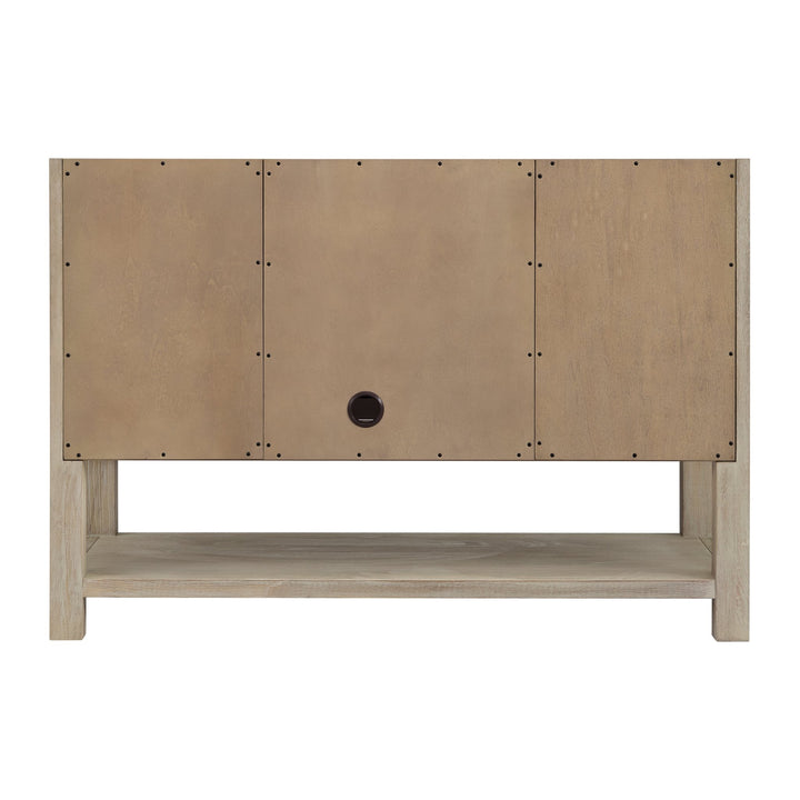 Breckenridge 48" Single Vanity, Whitewashed Oak w/ 3 CM Arctic Fall Solid Surface Top