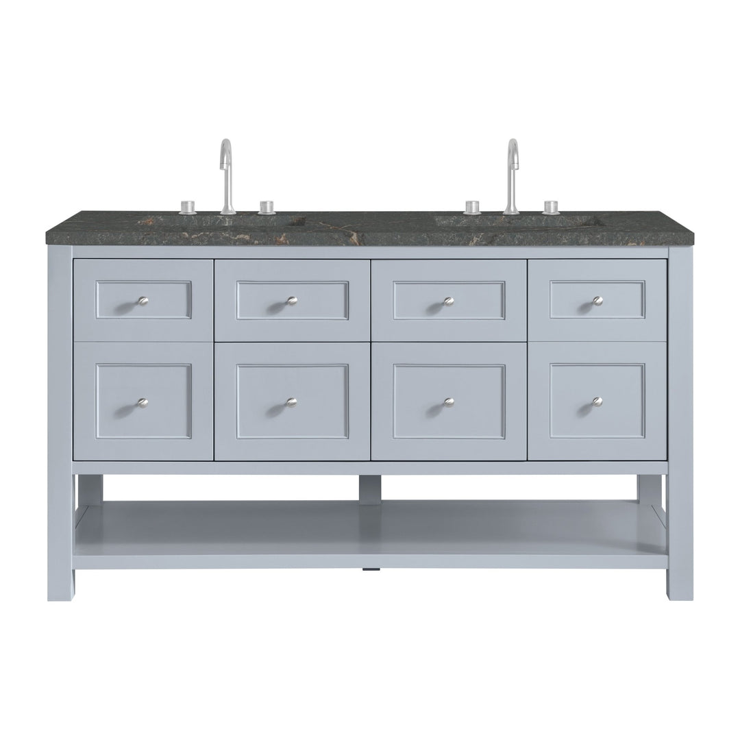 Breckenridge 60" Double Vanity, Serenity Blue w/ 3 CM Parisien Bleu Top