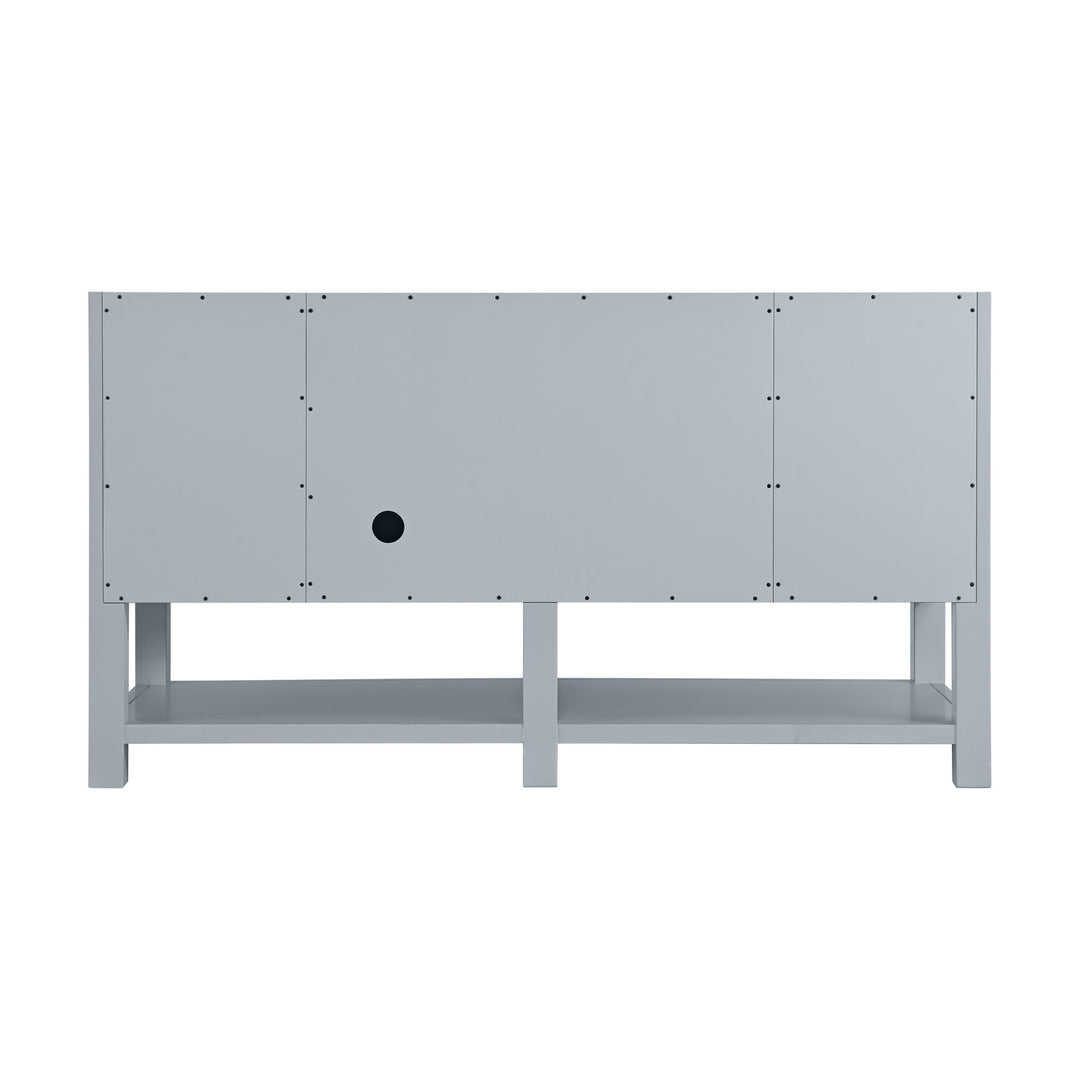 Breckenridge 60" Single Vanity, Serenity Blue, w/ 3 CM Arctic Fall Solid Surface Top