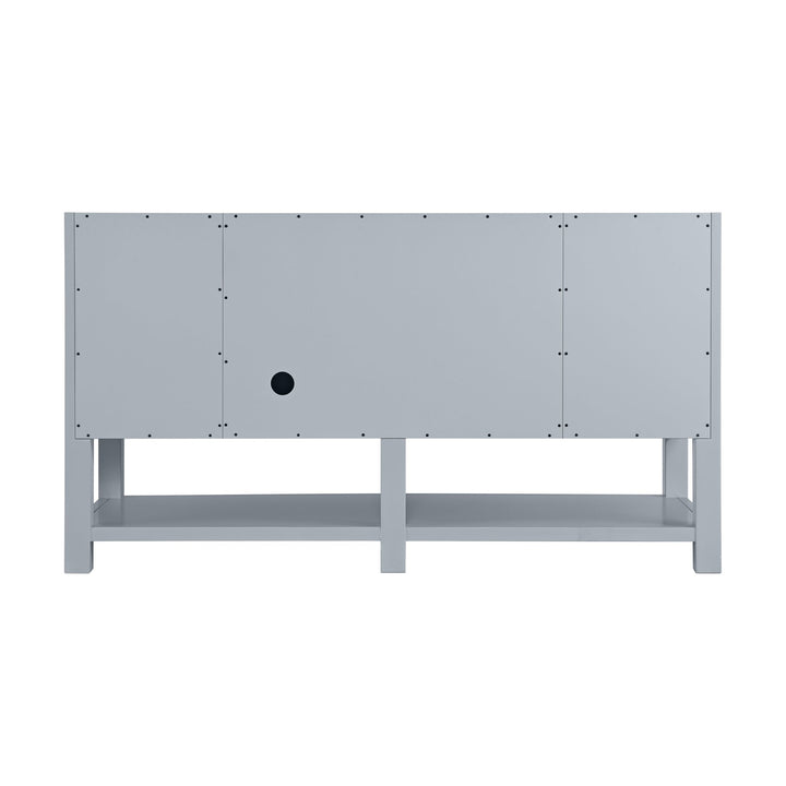 Breckenridge 60" Single Vanity, Serenity Blue, w/ 3 CM Eternal Jasmine Pearl Quartz Top