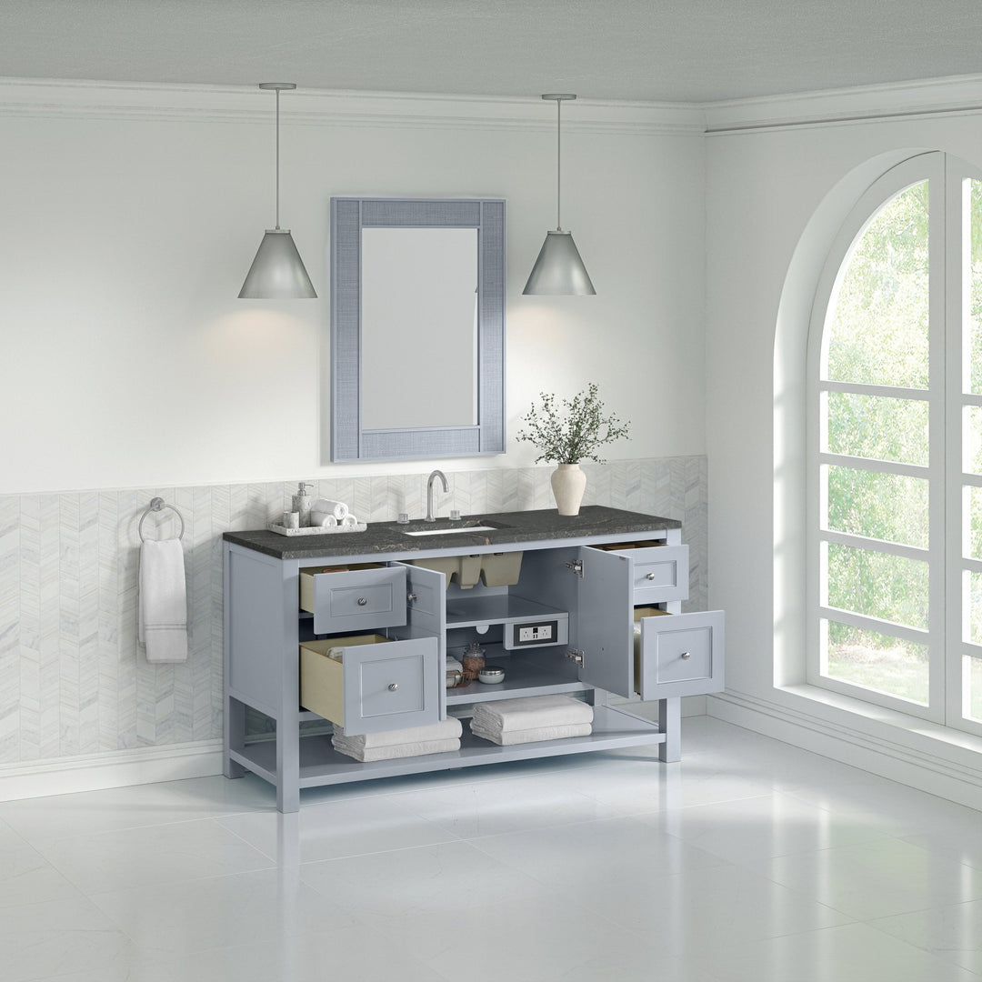 Breckenridge 60" Single Vanity, Serenity Blue w/ 3 CM Parisien Bleu Top