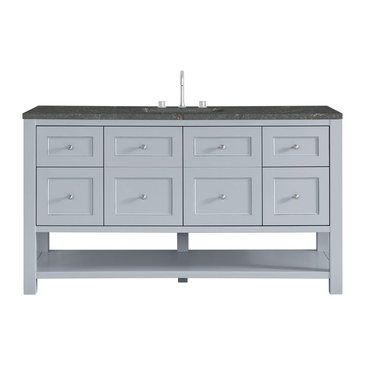 Breckenridge 60" Single Vanity, Serenity Blue w/ 3 CM Parisien Bleu Top w/ FreePower Wireless Charger