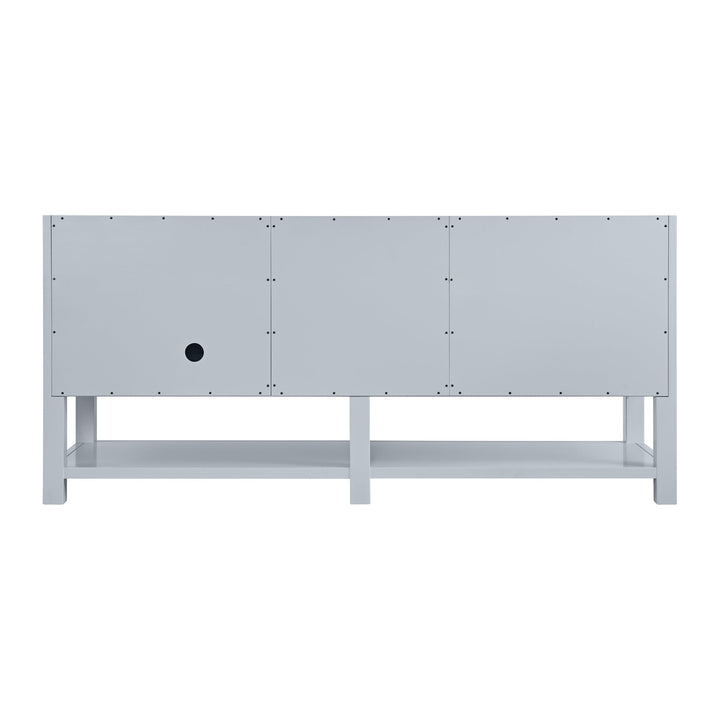 Breckenridge 72" Double Vanity, Serenity Blue, w/ 3 CM Carrara Marble Top