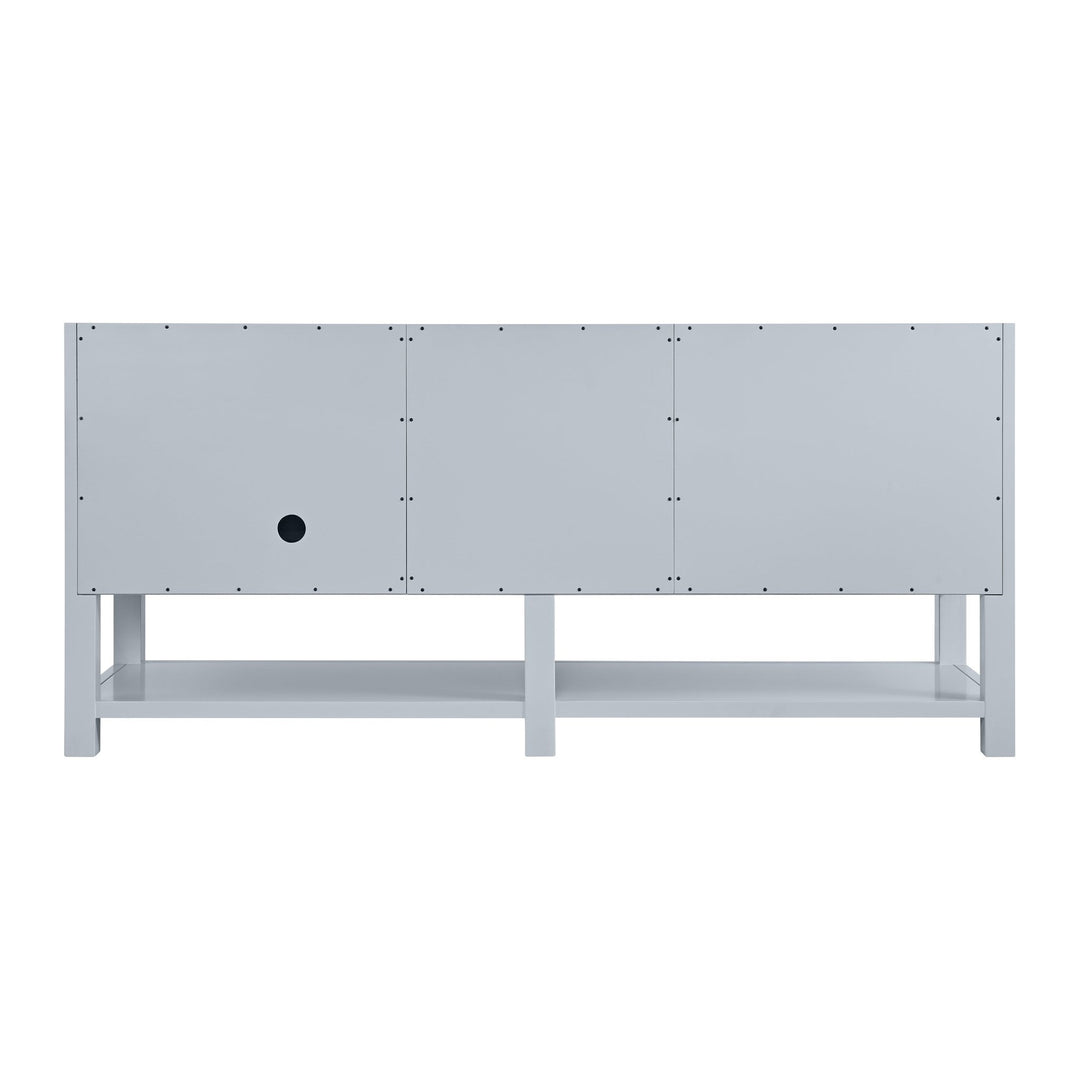 Breckenridge 72" Double Vanity, Serenity Blue, w/ 3 CM Victorian Silver Quartz Top