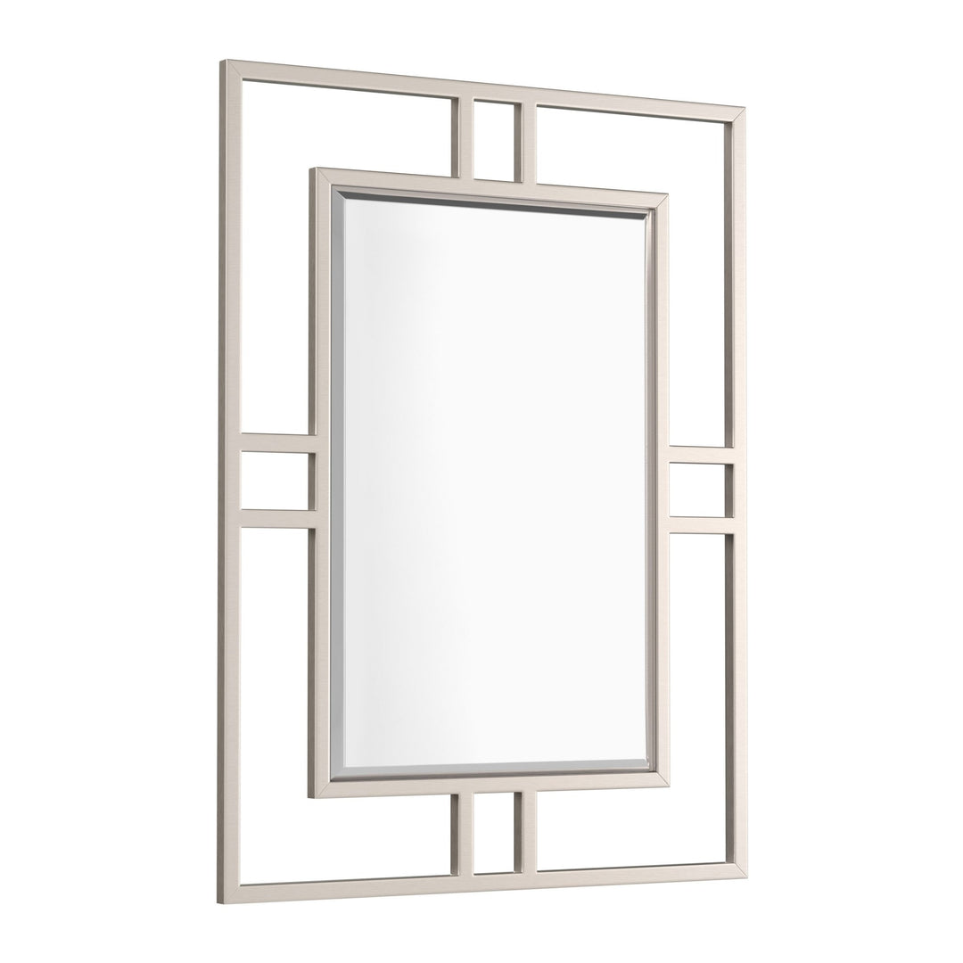 Brenlyn 30 in. W x 40 in. H Rectangular Stainless Steel Framed Wall Mount Bathroom Vanity Mirror in Brushed Nickel