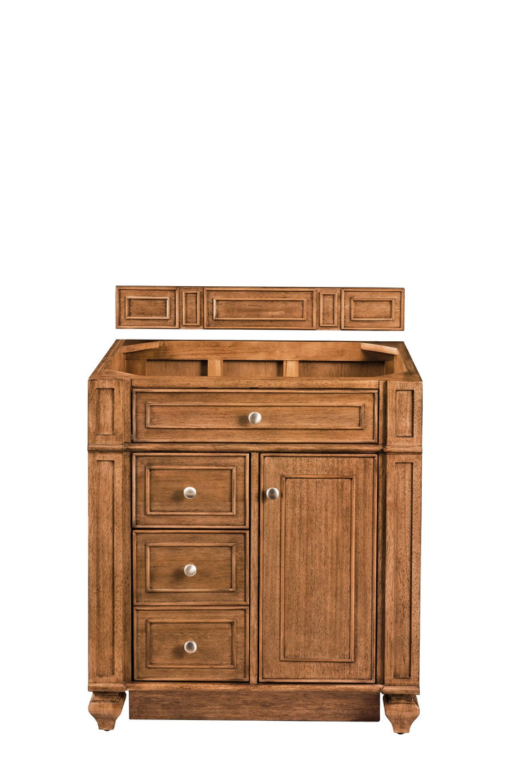Bristol 30" Single Vanity Cabinet, Saddle Brown
