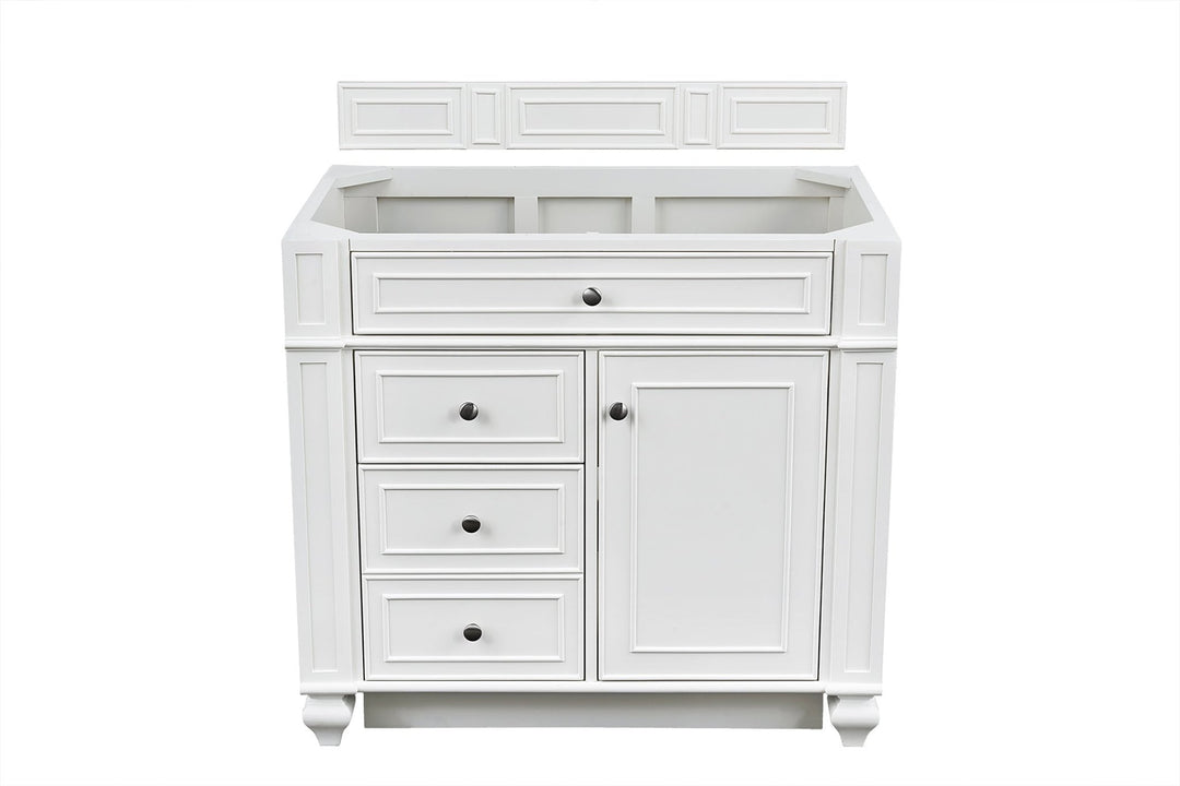 Bristol 36" Single Vanity Cabinet, Bright White