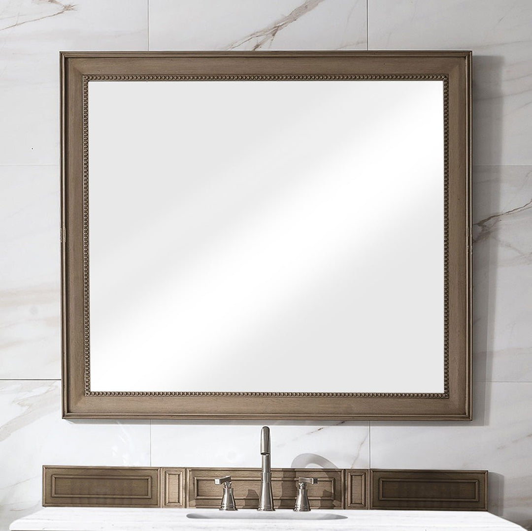 Bristol 44" Rectangular Mirror, Whitewashed Walnut