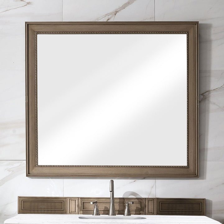 Bristol 44" Rectangular Mirror, Whitewashed Walnut